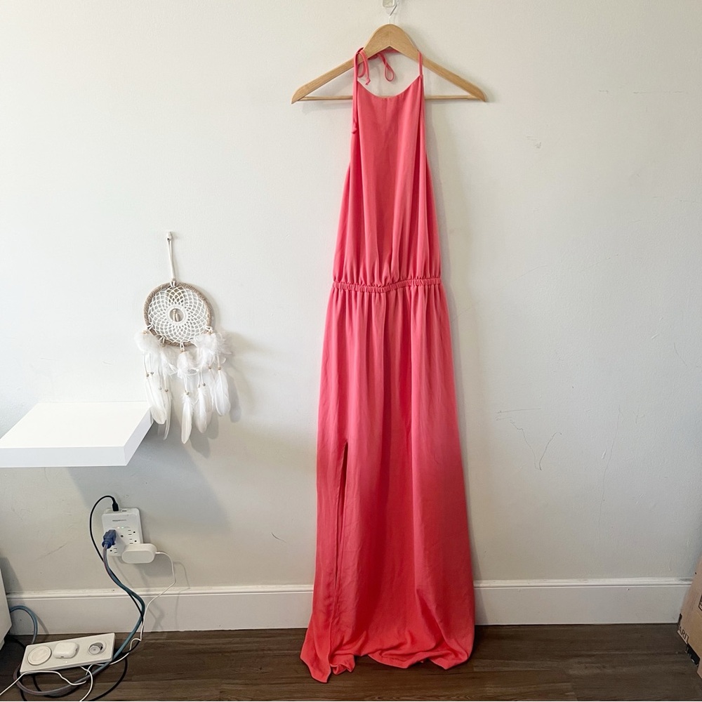 Show Me Your Mumu Coral Halter Dress